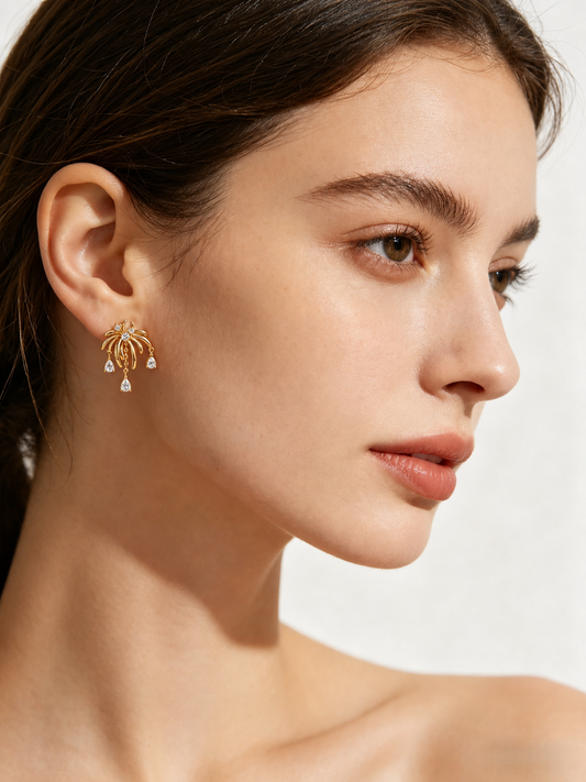 Aurora Cascade Stud Earrings