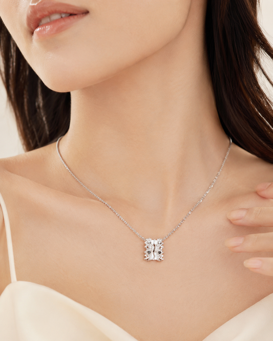 Crown Silver Necklace