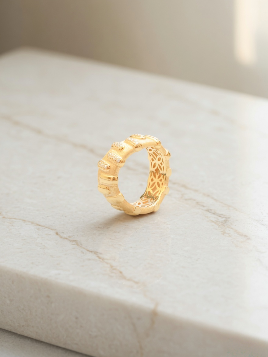 Aurelia Textured Band Ring