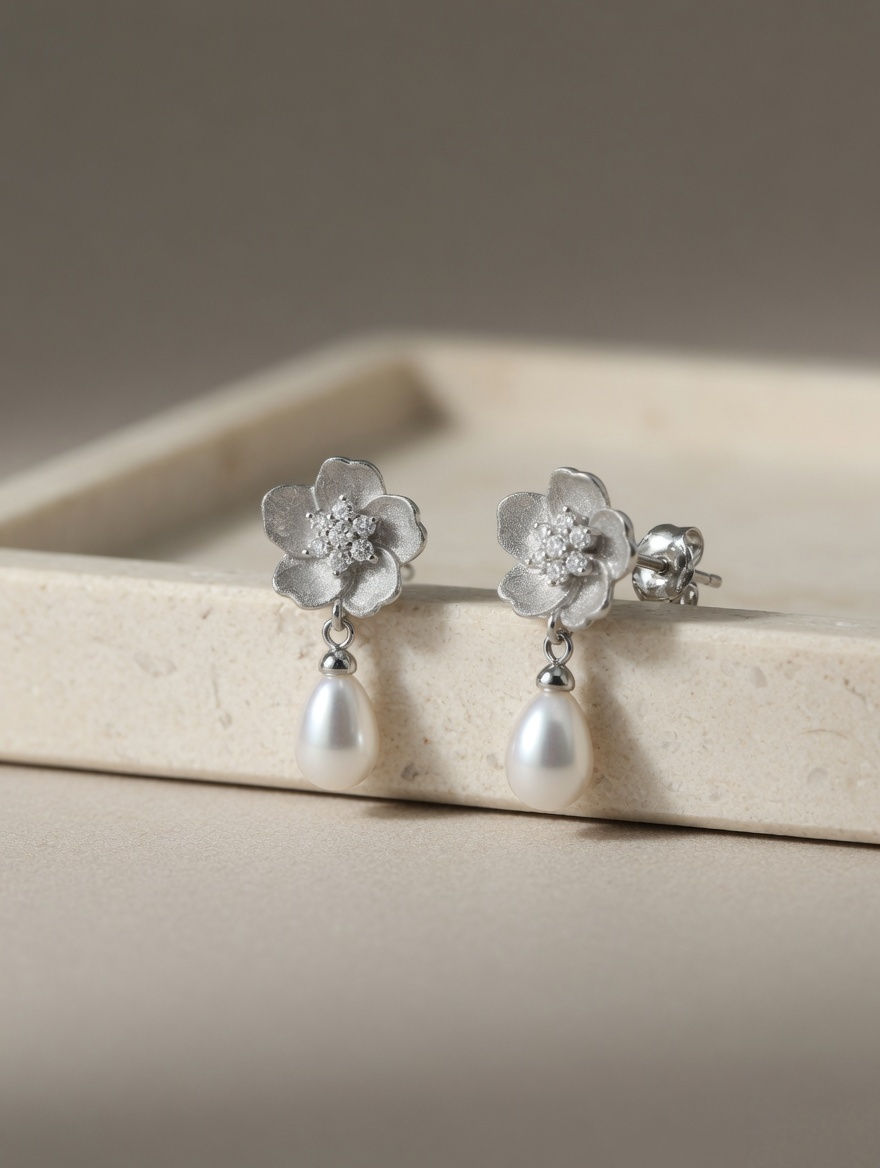 Bloom Pearl Drop Earrings