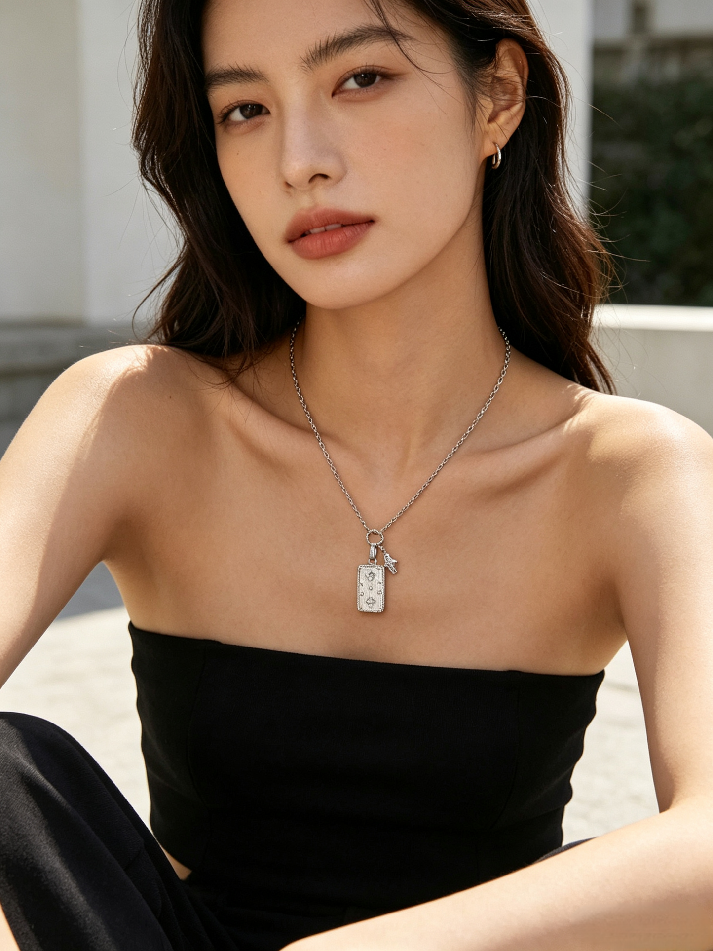 Clover Tag Necklace
