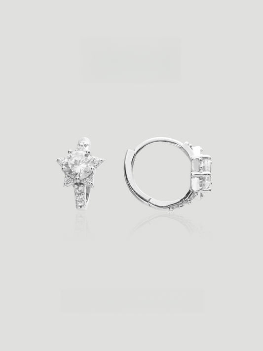 Celeste Star Huggie Earrings