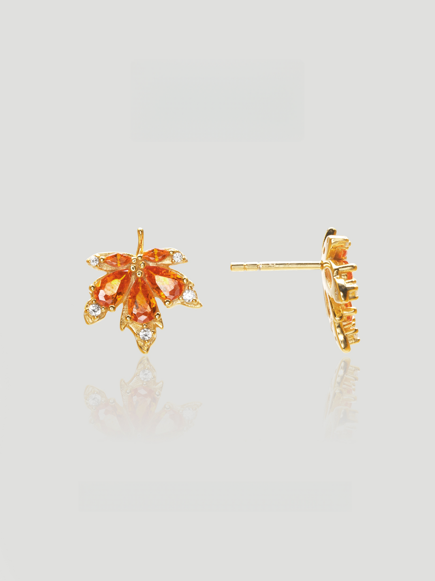 Amber Maple Stud Earrings