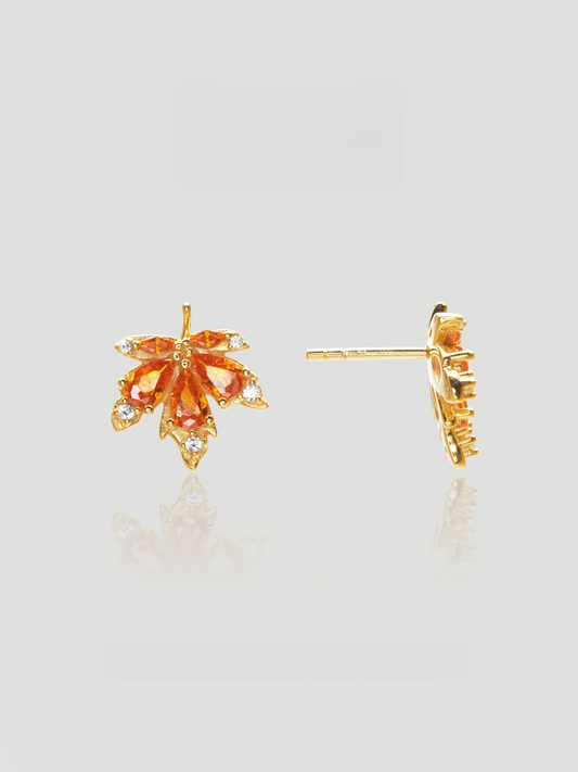 Amber Maple Stud Earrings