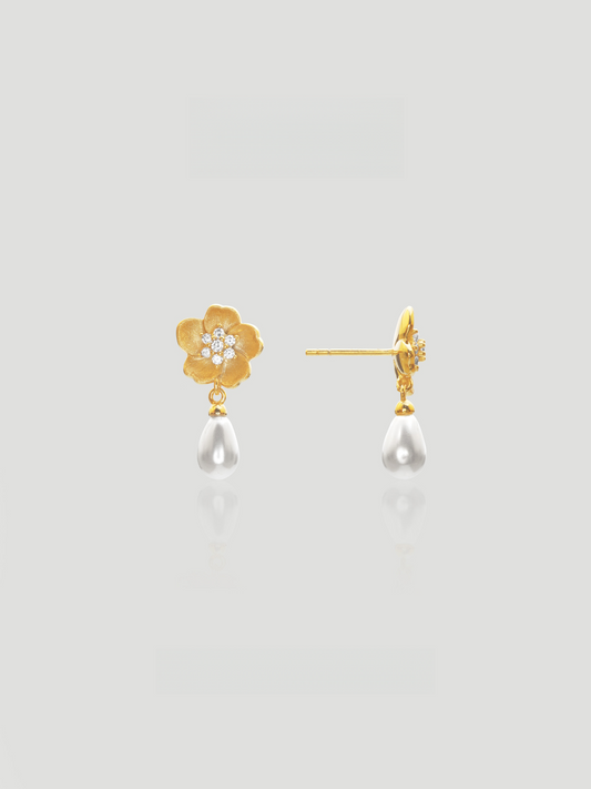 Bloom Pearl Drop Earrings