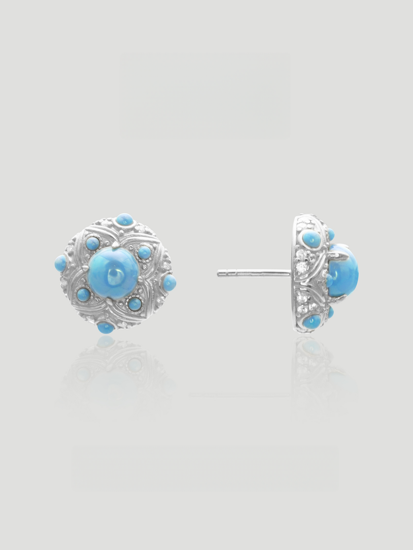 Celestial Turquoise Stud Earrings