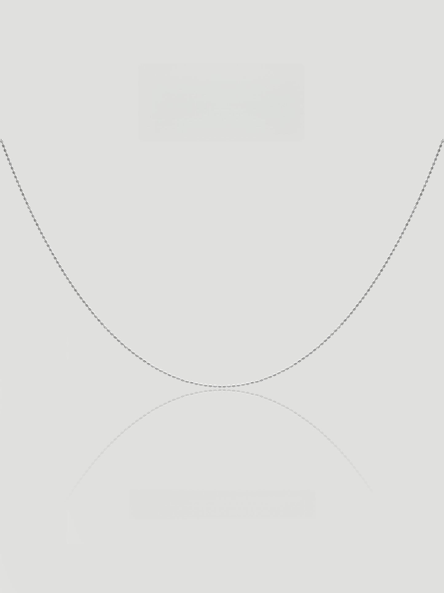 CARV. silver minimalist single chain necklace with fine delicate chain and collarbone-length design