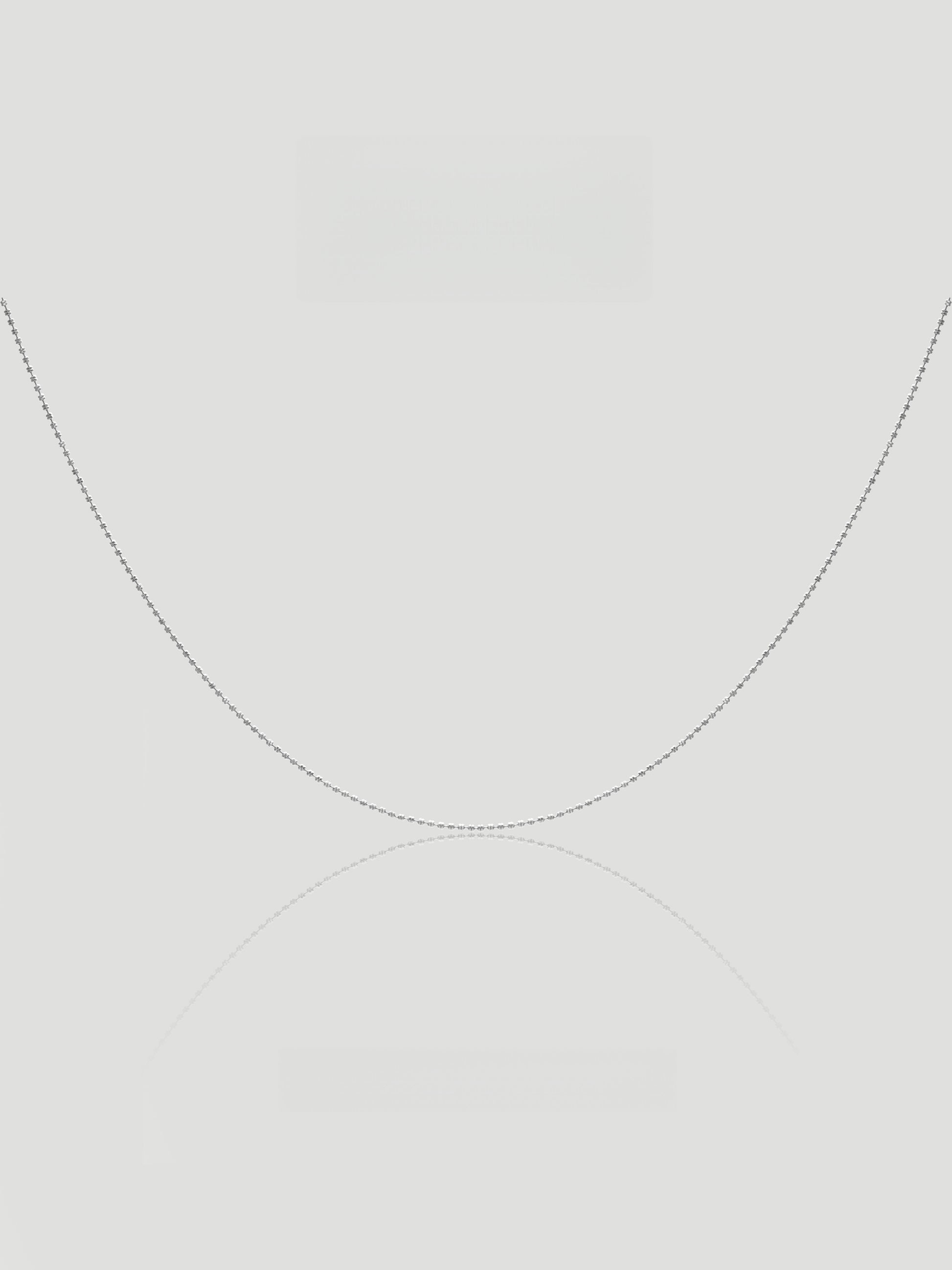 CARV. silver minimalist single chain necklace with fine delicate chain and collarbone-length design