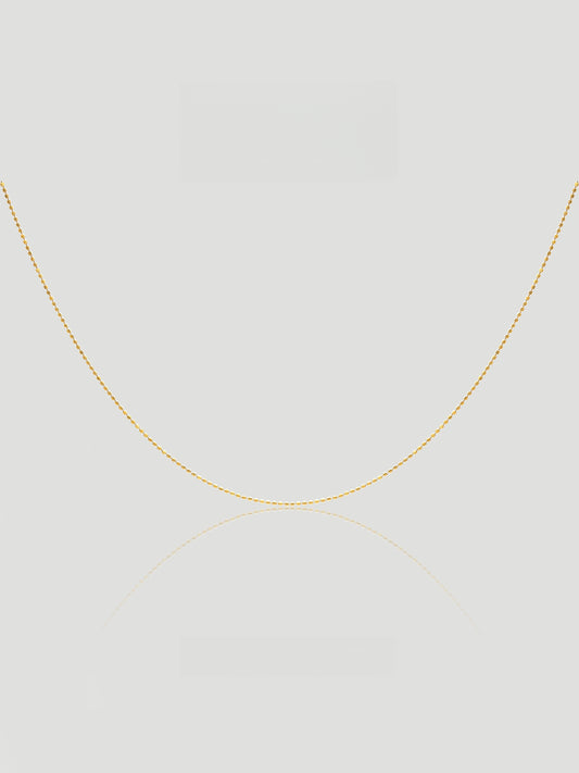 CARV. gold minimalist single chain necklace with fine delicate chain and collarbone-length design