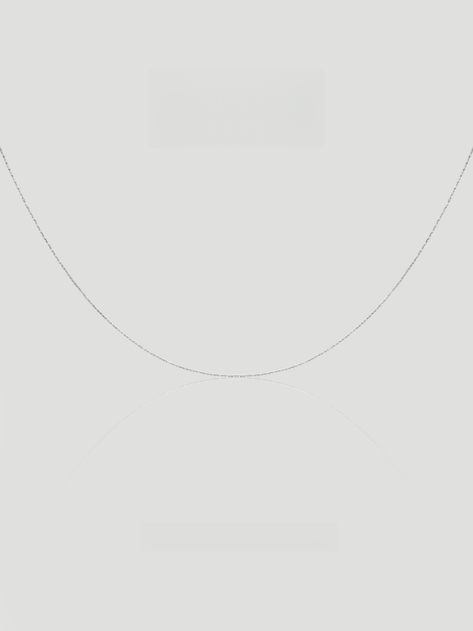 CARV. silver single chain necklace with fine delicate chain and minimalist collarbone-length design