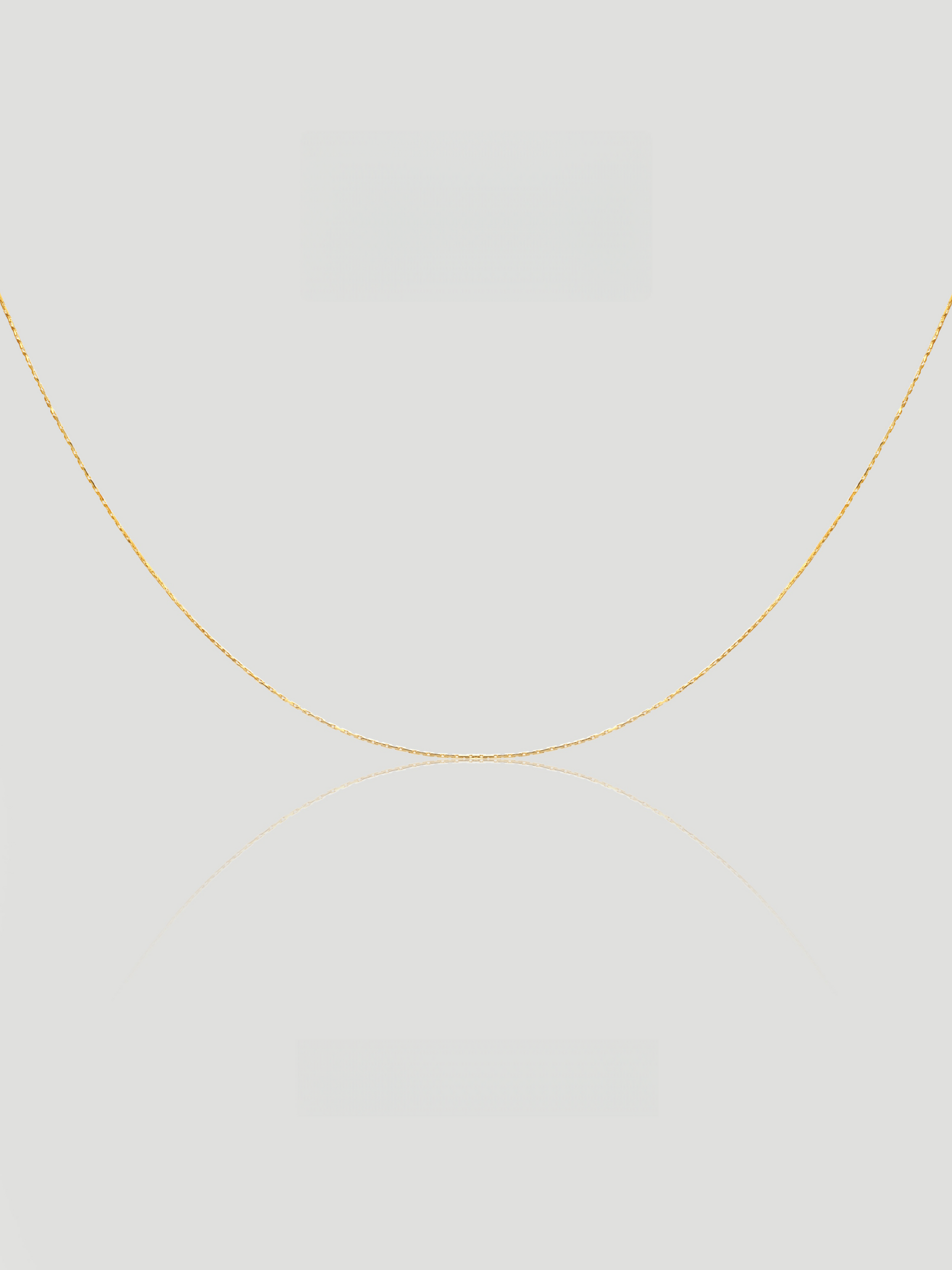 CARV. gold single chain necklace with fine delicate chain and minimalist collarbone-length design