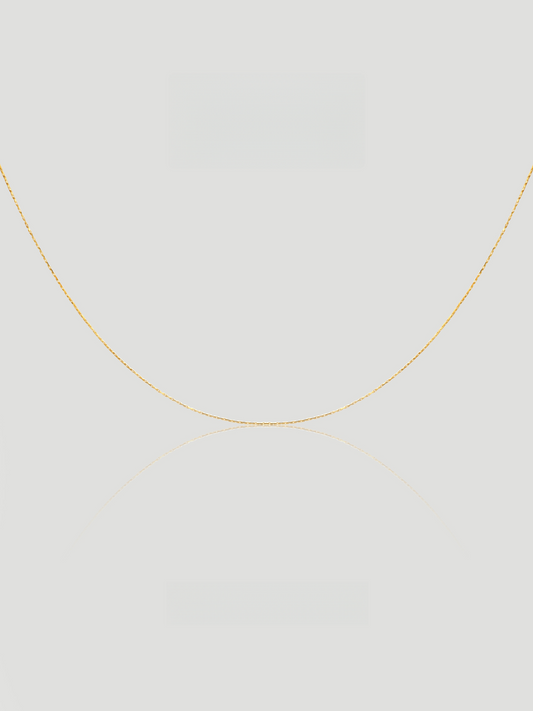 CARV. gold single chain necklace with fine delicate chain and minimalist collarbone-length design