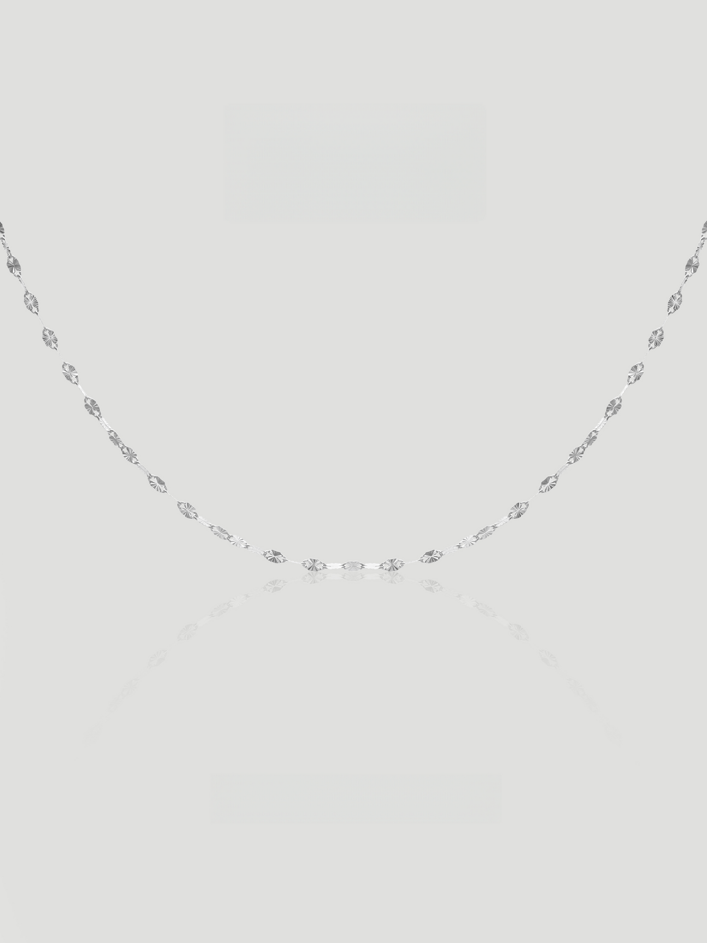 CARV. silver facet single chain necklace with elongated faceted links product close-up
