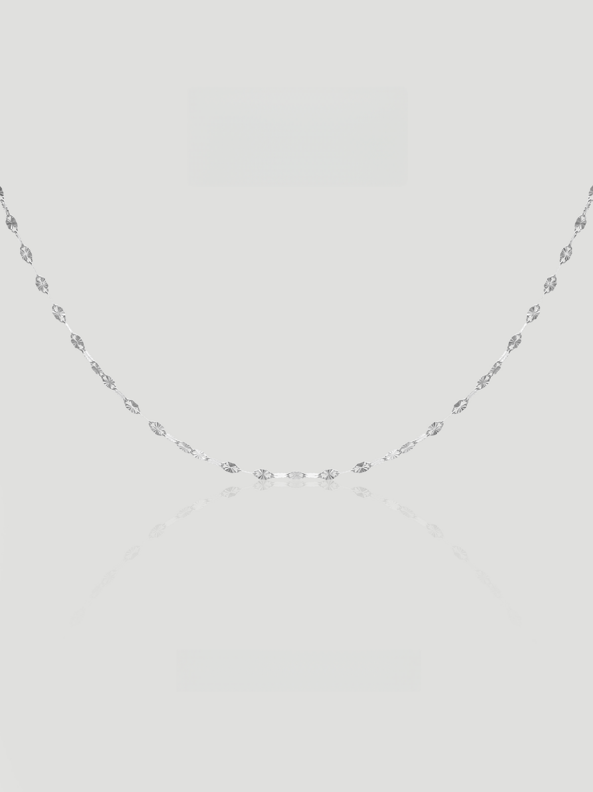 CARV. silver facet single chain necklace with elongated faceted links product close-up