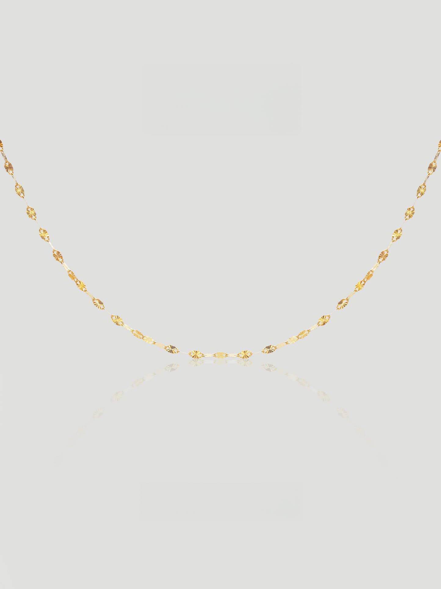 CARV. gold facet single chain necklace with elongated faceted links product close-up