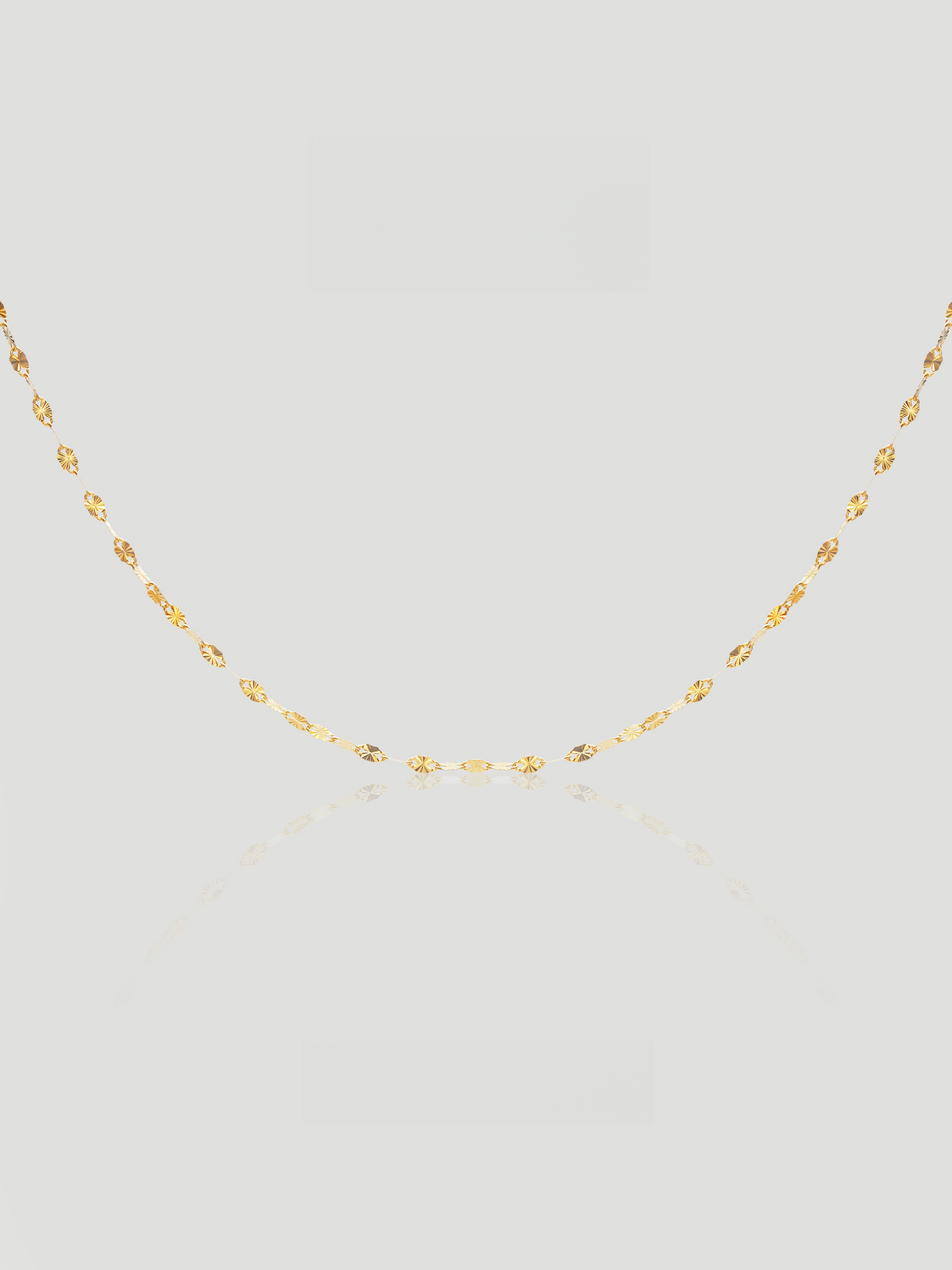 CARV. gold facet single chain necklace with elongated faceted links product close-up