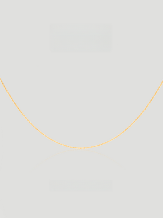 CARV. gold twist chain necklace with fine twisted chain links and collarbone-length design