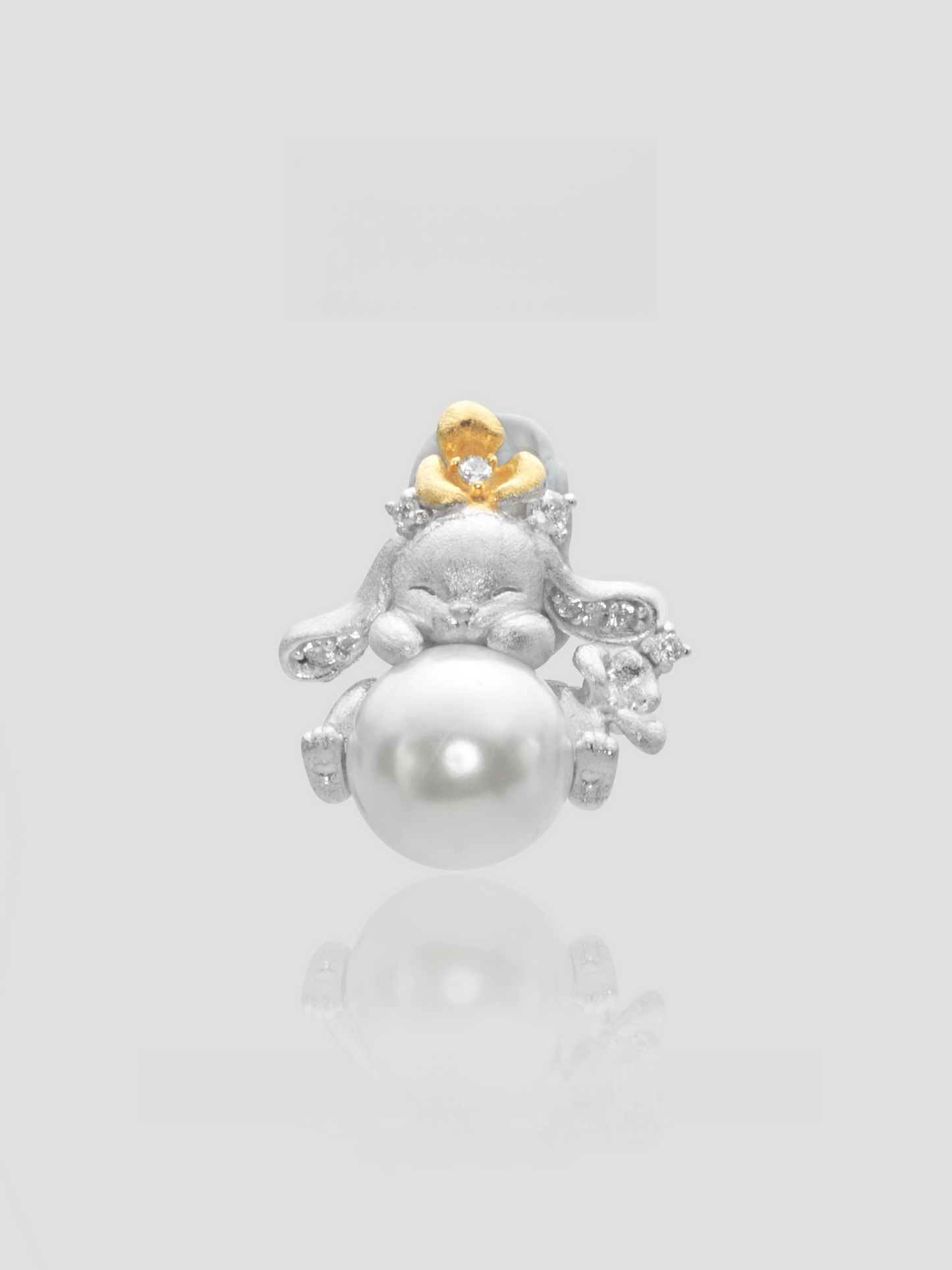 Dreaming Bunny Pearl Pendant