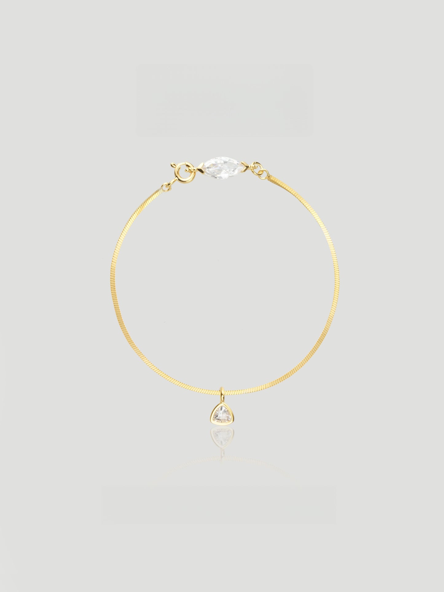 Delicate Triangle Drop Bracelet
