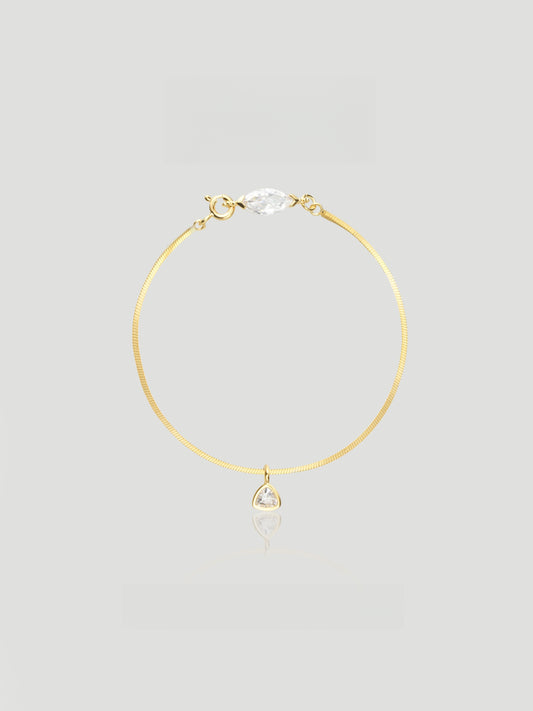 Delicate Triangle Drop Bracelet