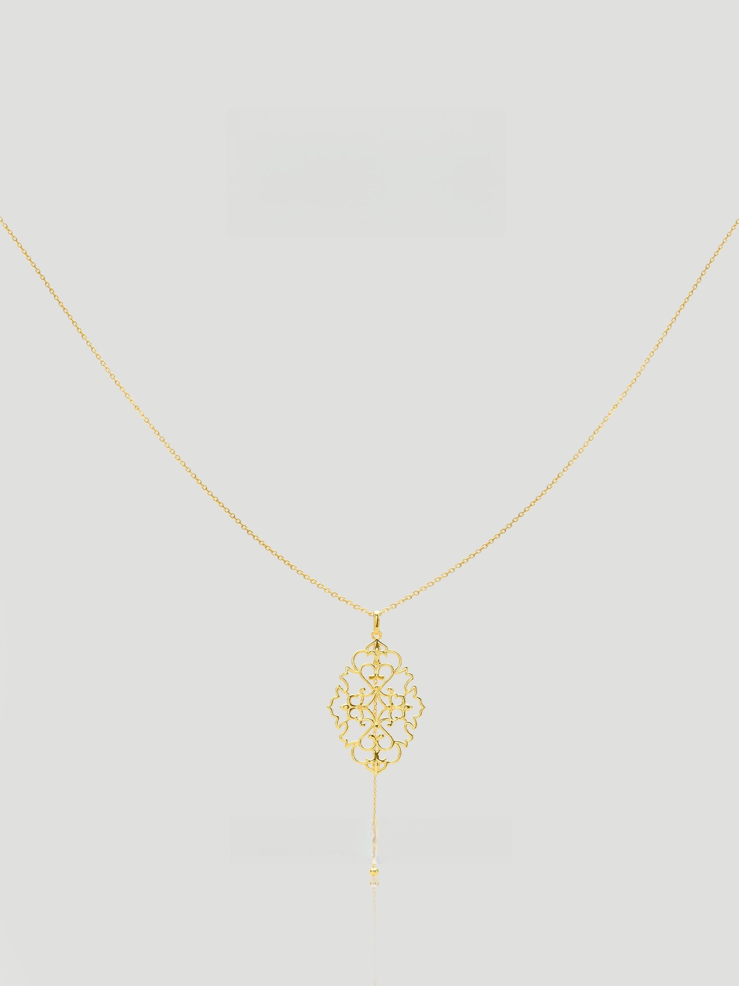 Arabesque Filigree Drop Necklace