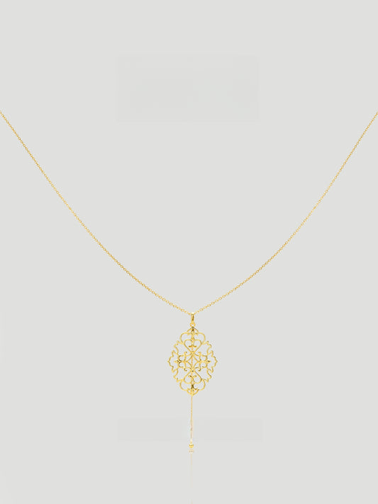 Arabesque Filigree Drop Necklace