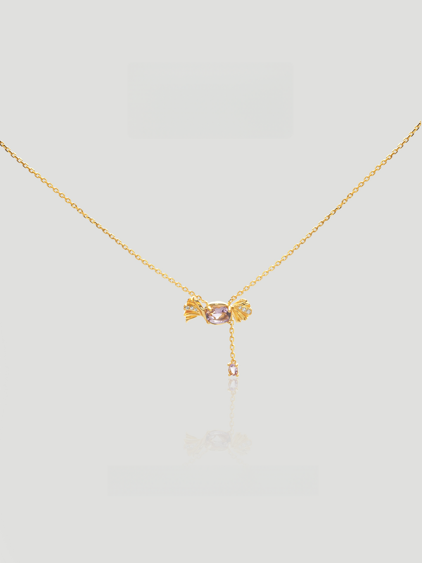 Candy Pink Stone Tassel Necklace
