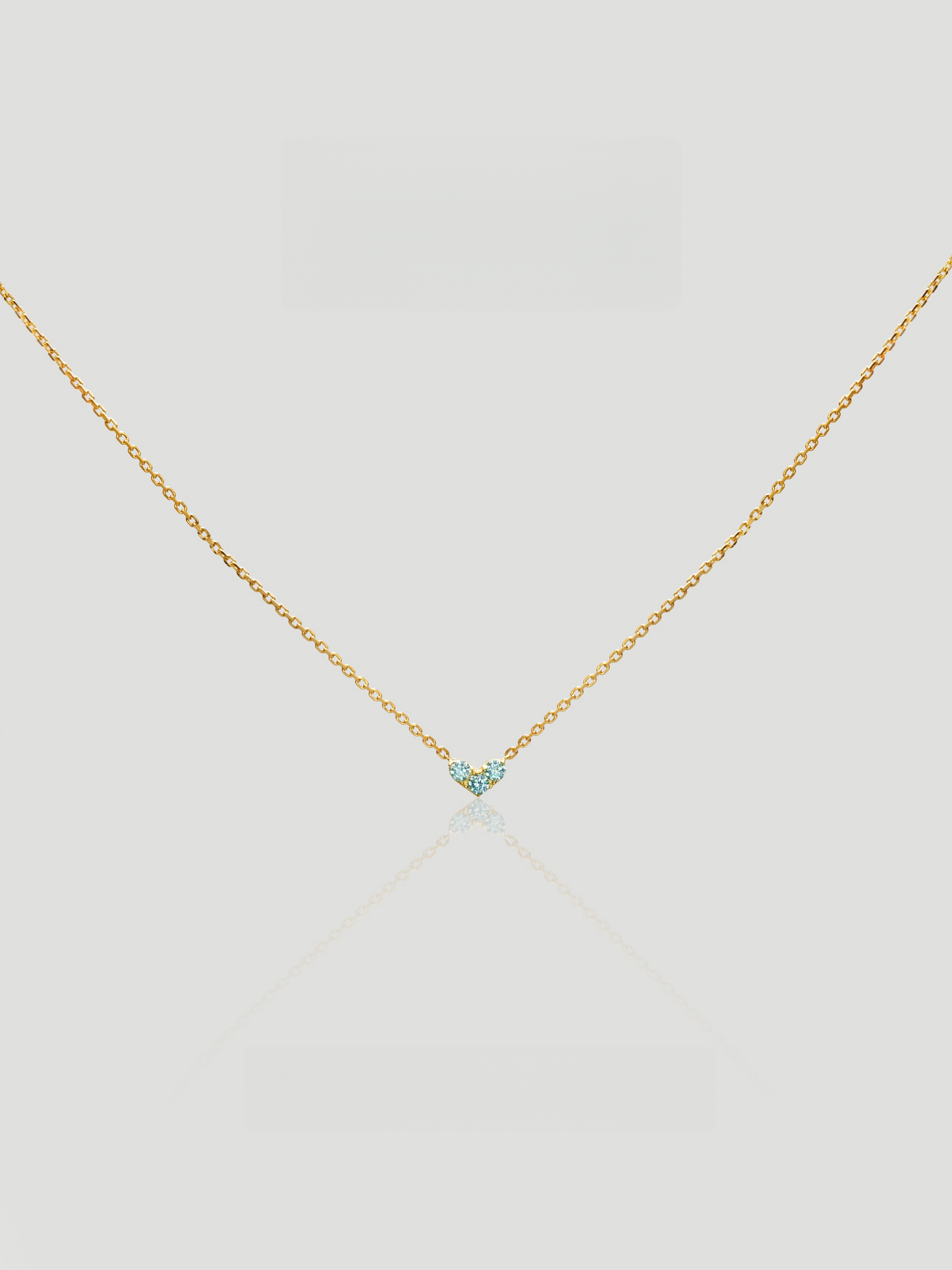 Blue Heart Gold Necklace