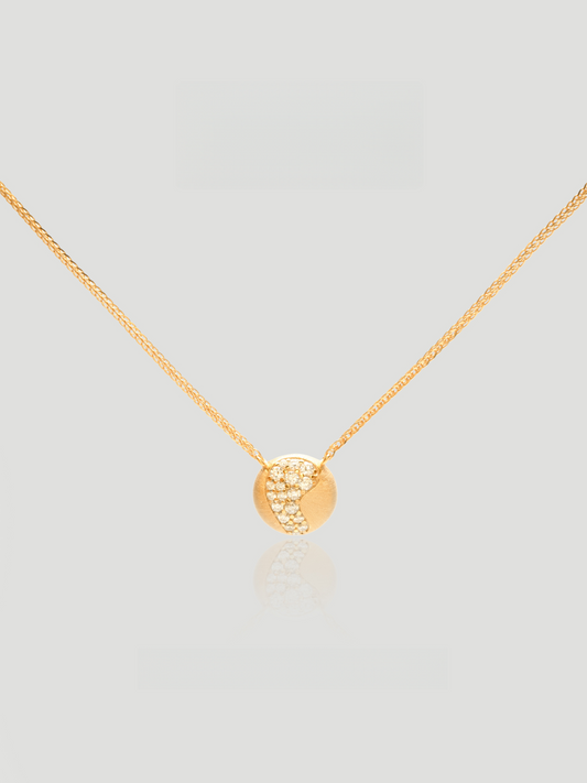 Eclipse Round Pendant Necklace