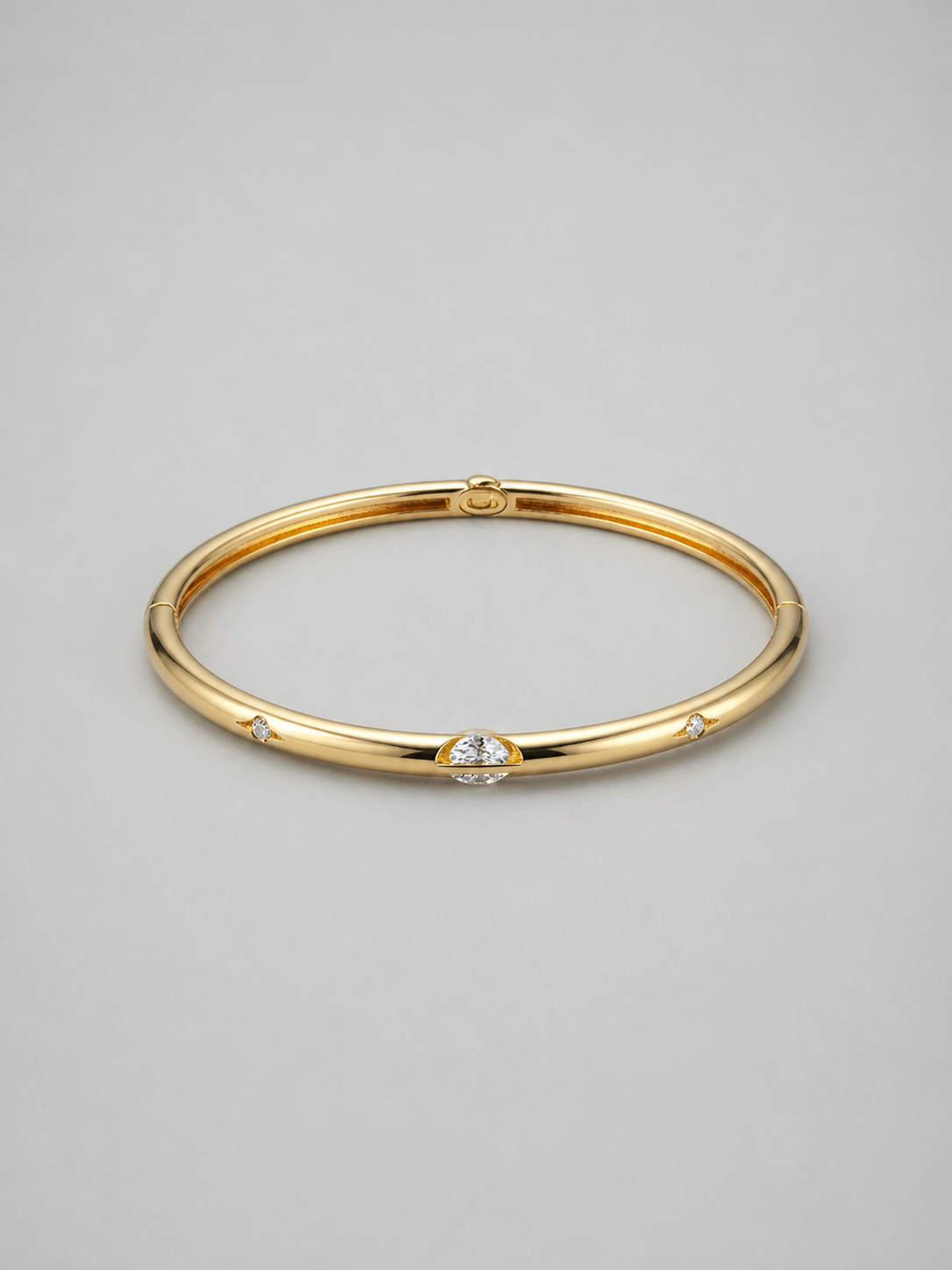 Auric Halo Moissanite Bangle
