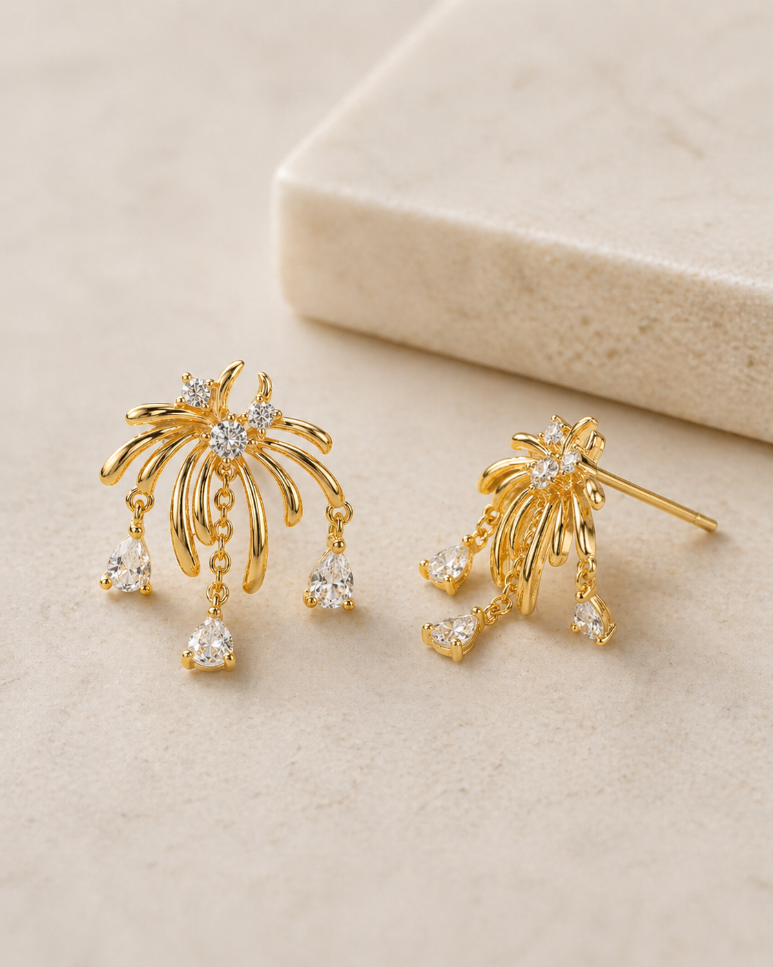 Aurora Cascade Stud Earrings