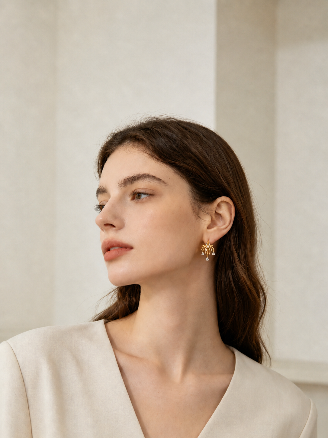 Aurora Cascade Stud Earrings
