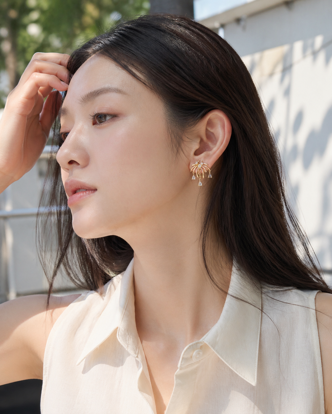 Aurora Cascade Stud Earrings