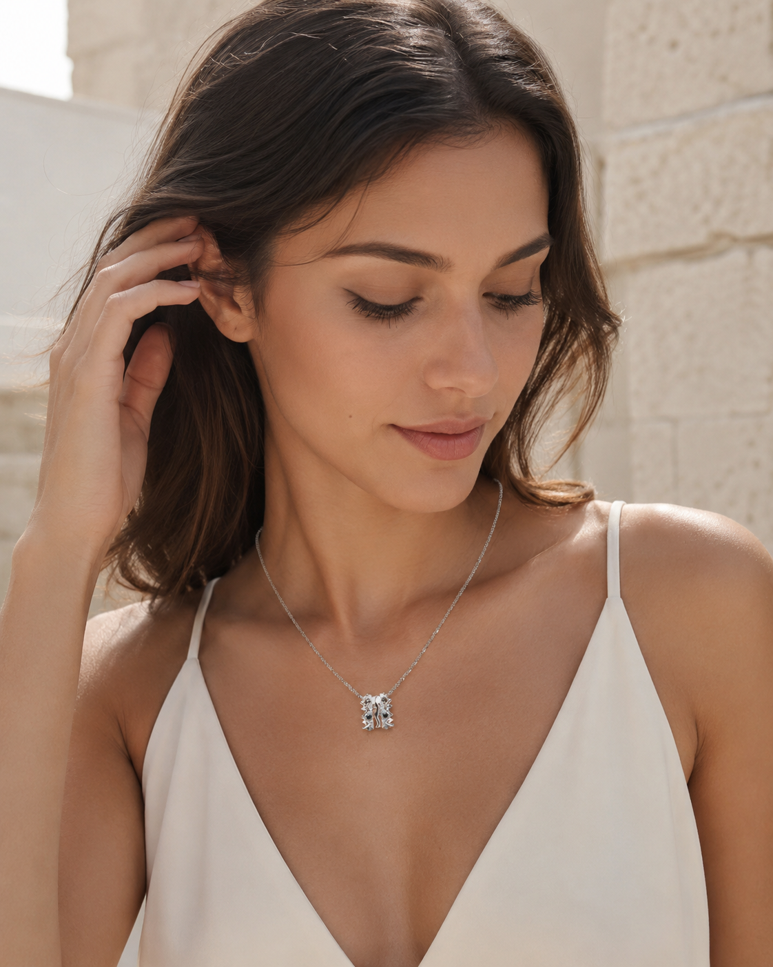 Crown Silver Necklace