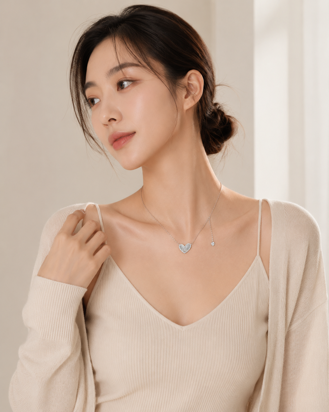 Aureline Heart Drop Necklace