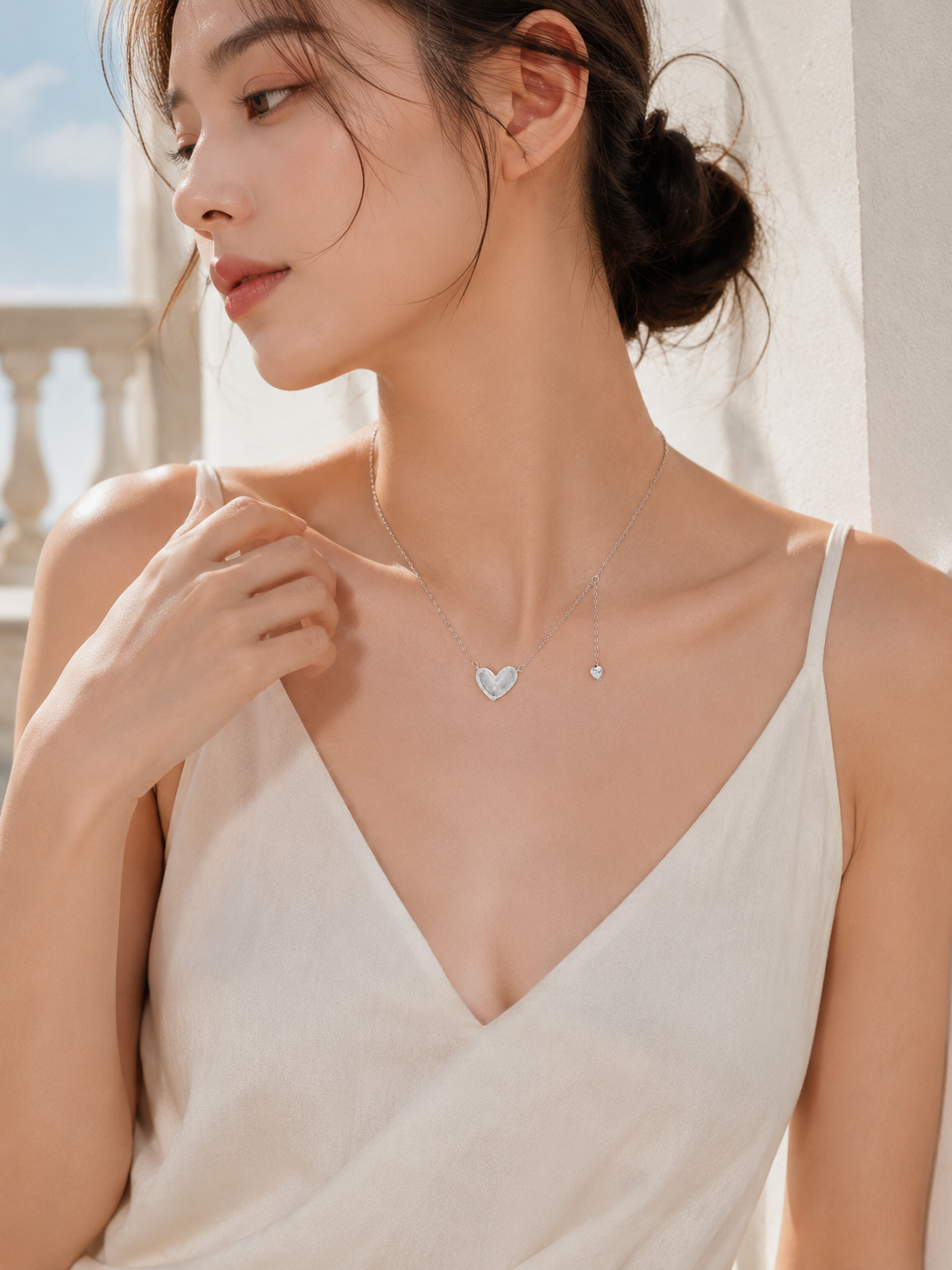 Aureline Heart Drop Necklace