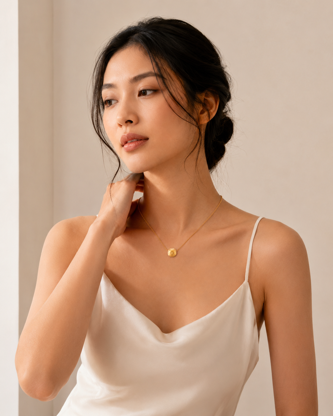 Celestial Bead Gold Necklace