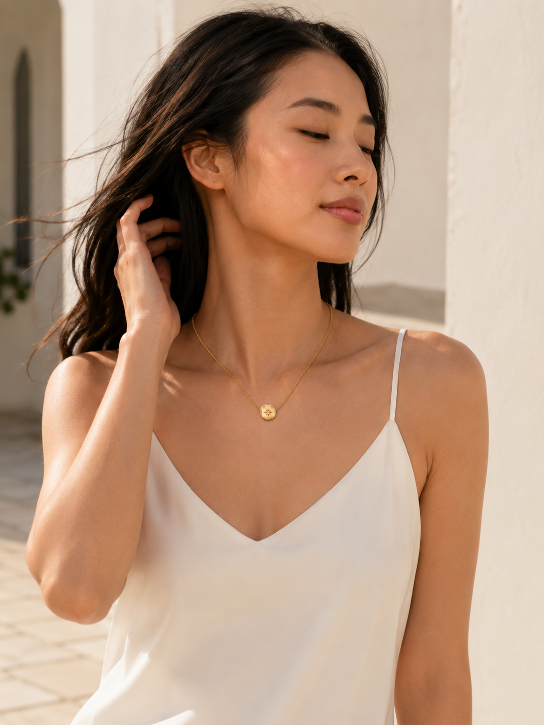 Celestial Bead Gold Necklace