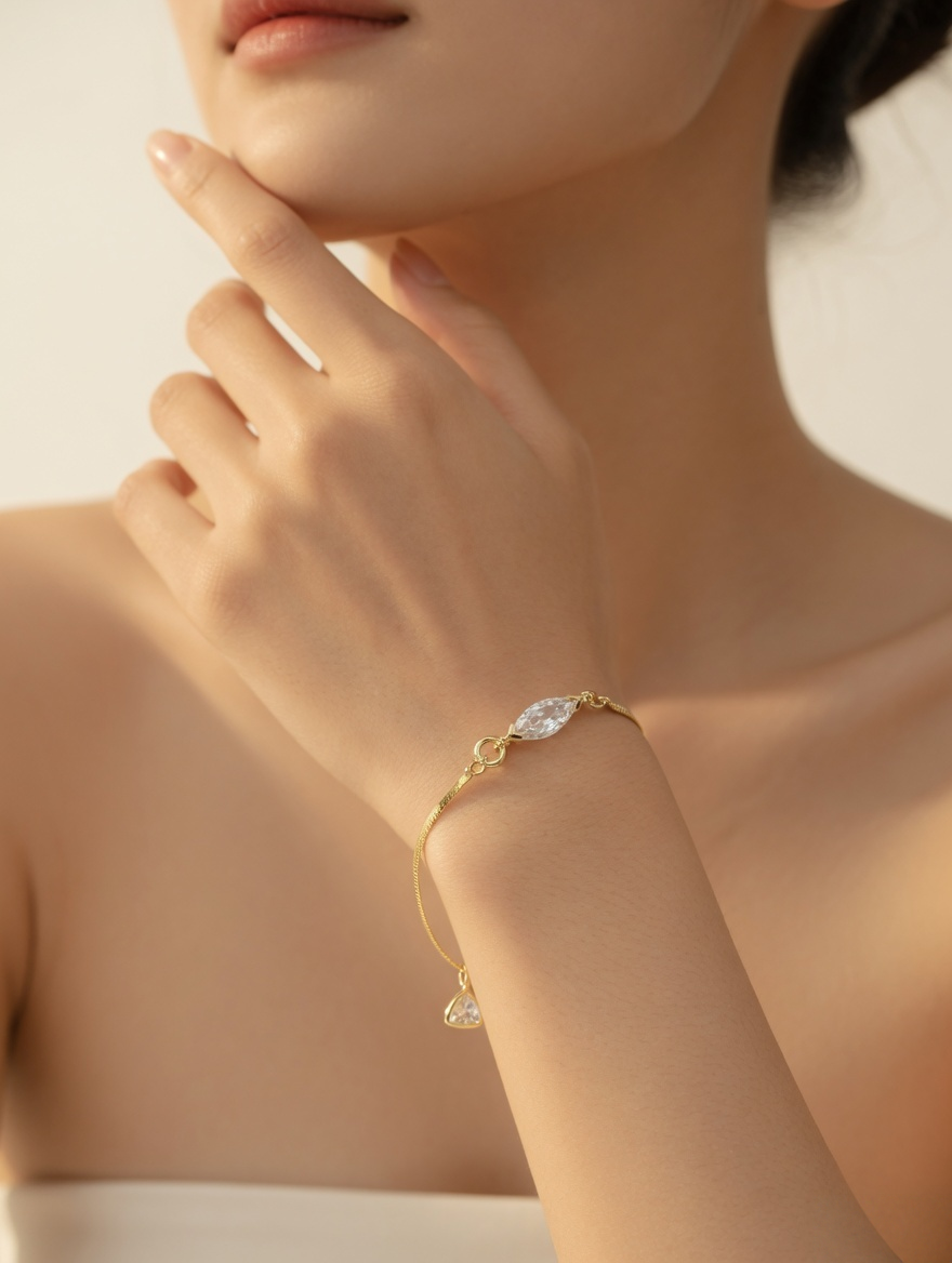 Delicate Triangle Drop Bracelet