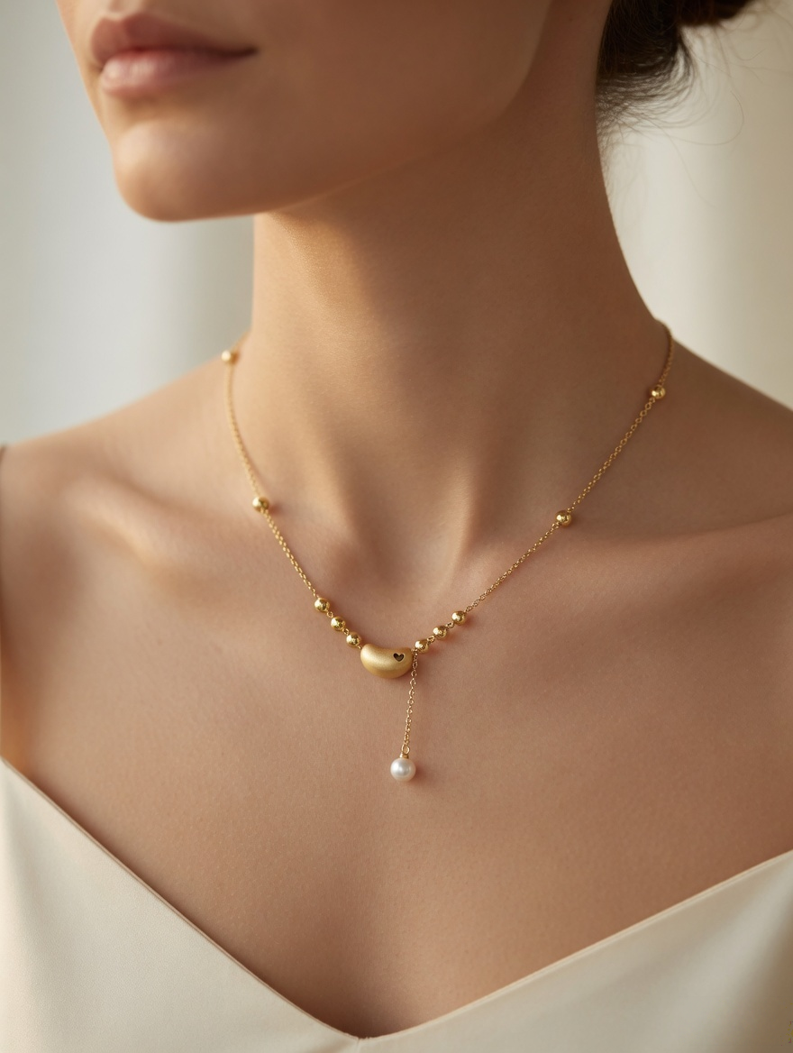 Coeur Bean Pearl Necklace