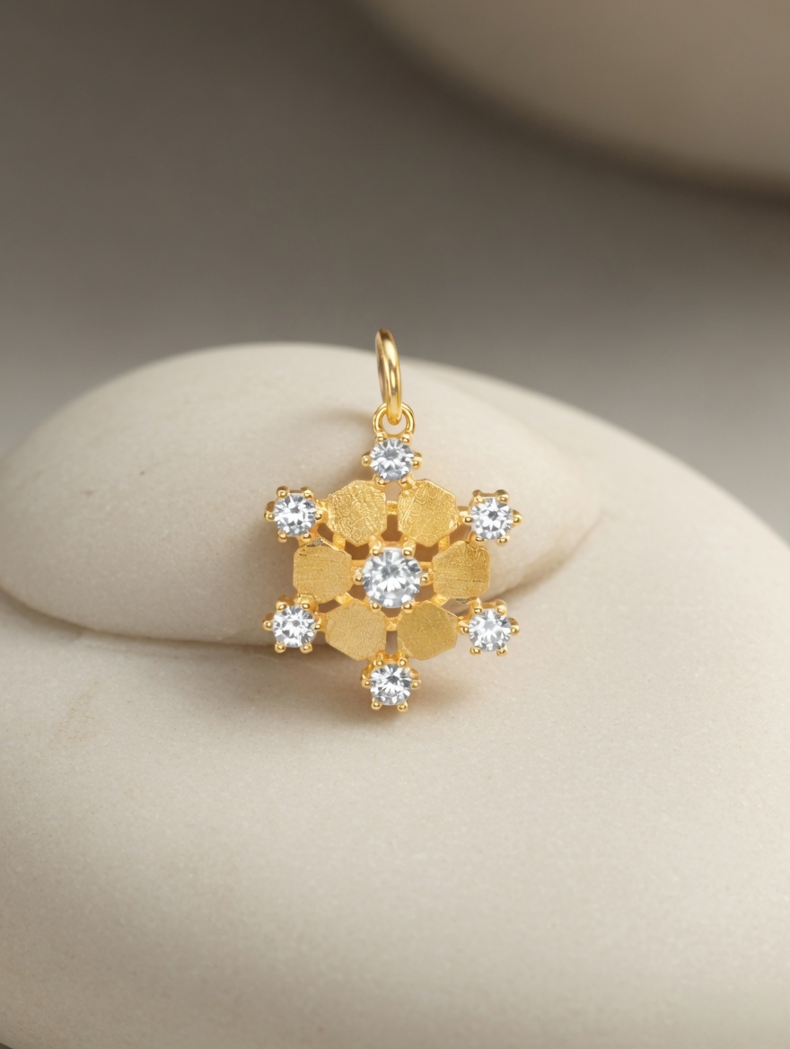 Celestine Snowflake Pendant