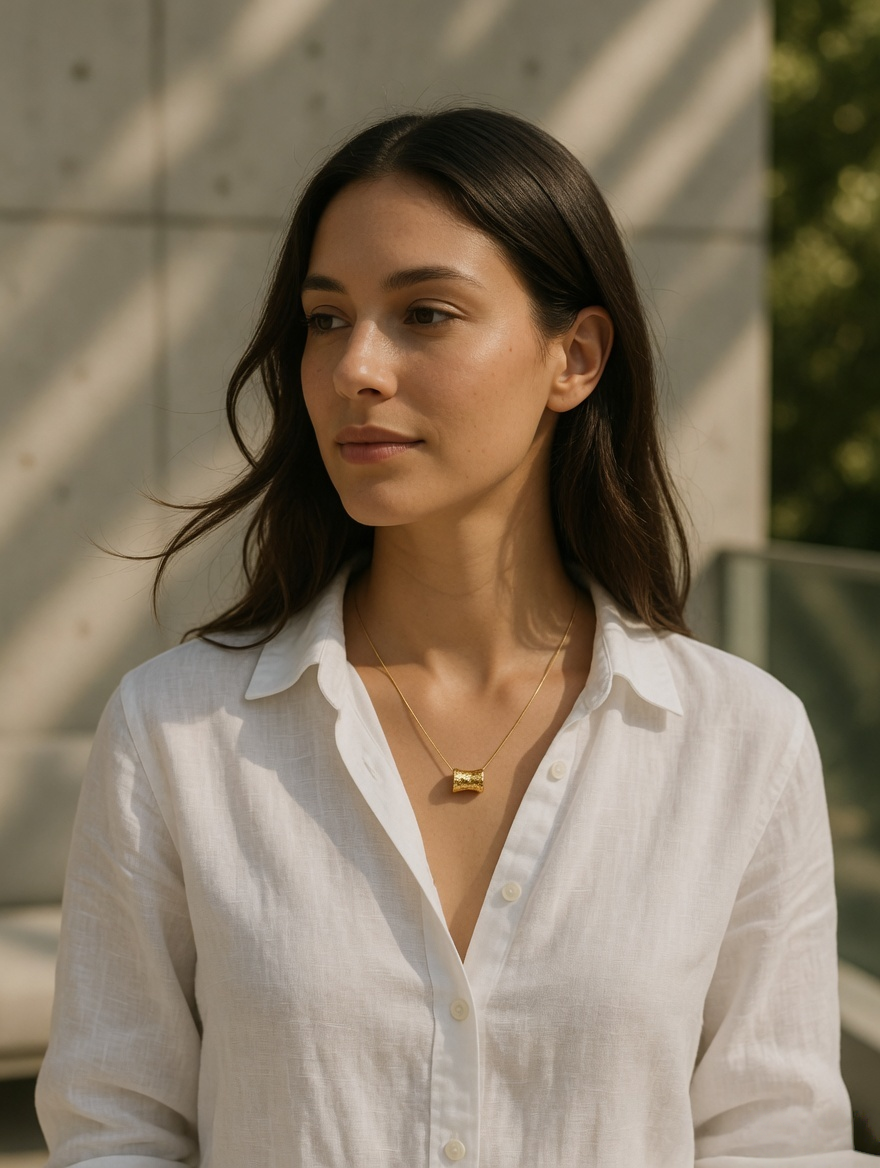 Celia Honeycomb Barrel Pendant