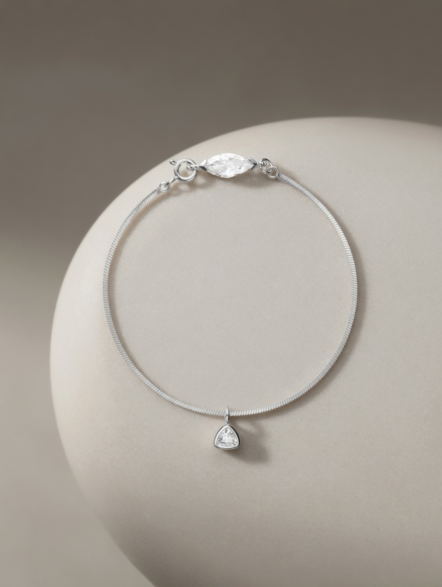 Delicate Triangle Drop Bracelet