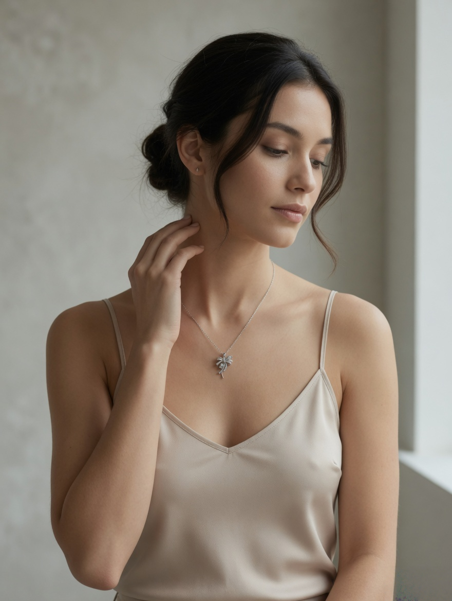 Aster Ribbon Burst Pendant