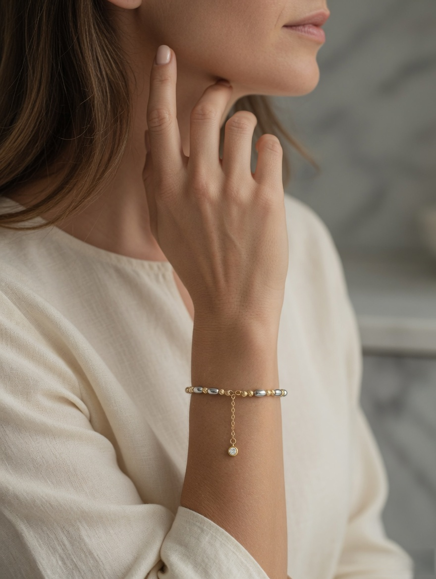 Aurelia Two-Tone Bead Bracelet