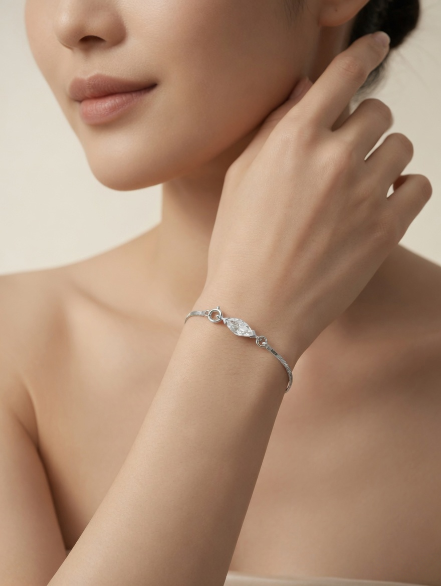 Delicate Triangle Drop Bracelet