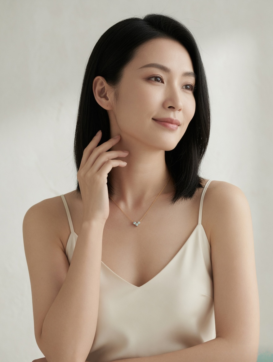 Blue Heart Gold Necklace