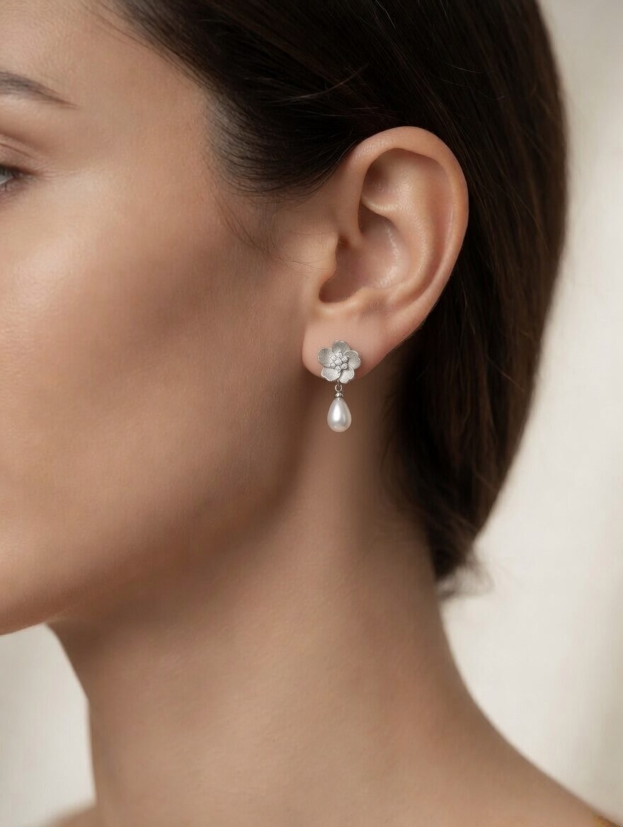 Bloom Pearl Drop Earrings
