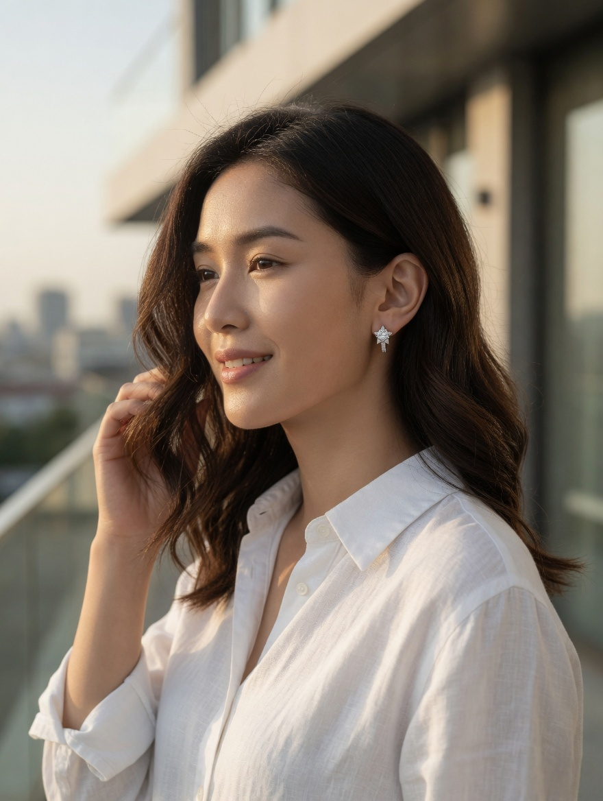 Celeste Star Huggie Earrings