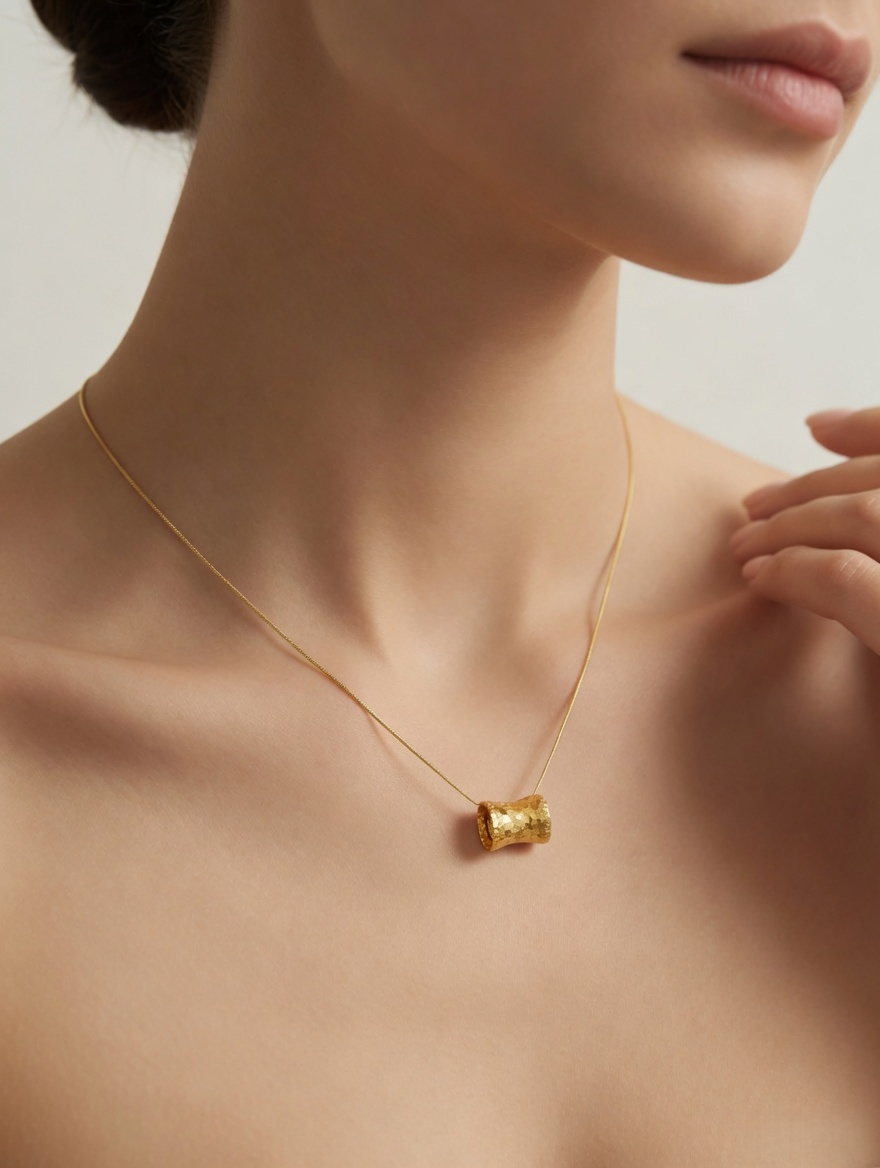 Celia Honeycomb Barrel Pendant
